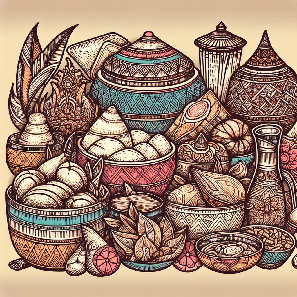 Pesona Sketsa Makanan Tradisional Indonesia dalam Warna dan Garis